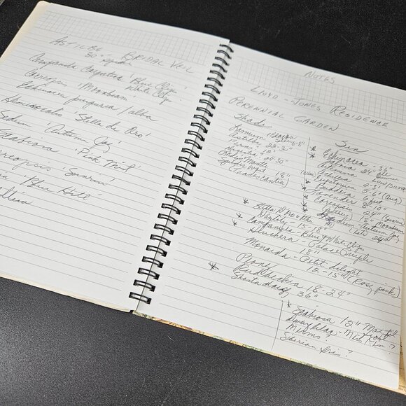 Spiral Garden Notebook Journal Diary Written Notes Blank Grid PRUPA 96 World Map - Picture 5 of 11